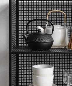 Nordal Étagères Etagère En Métal Noir -Vaisseliers Soldes Magasin etagere en metal noir 2