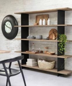 Maisons Du Monde Étagères Etagère En Métal Noir Et Orme Recyclé -Vaisseliers Soldes Magasin etagere en metal noir et orme recycle 1000 4 32 209665 6