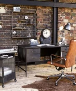 Maisons Du Monde Étagères Etagère En Métal Noir Et Sapin Avec Horloge -Vaisseliers Soldes Magasin etagere en metal noir et sapin avec horloge 1000 0 31 188836 5