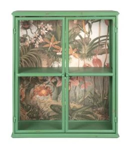 Maisons Du Monde Étagères Étagère En Métal Vert Imprimé Végétal