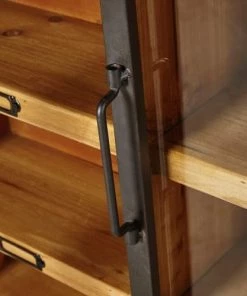 Maisons Du Monde Étagères Etagère En Sapin 2 Portes En Verre -Vaisseliers Soldes Magasin etagere en sapin 2 portes en verre 1000 1 19 189398 5