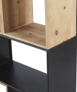 Maisons Du Monde Étagères Étagère En Sapin Et Fer Noir -Vaisseliers Soldes Magasin etagere en sapin et fer noir 1000 2 13 211040 3