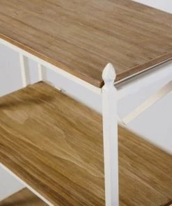 Maisons Du Monde Étagères Etagère En Sapin Et Métal Blanc Effet Vieilli -Vaisseliers Soldes Magasin etagere en sapin et metal blanc effet vieilli 1000 12 7 200374 4