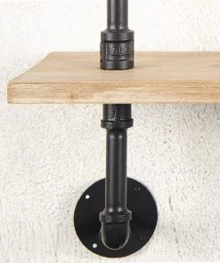 Maisons Du Monde Étagères Étagère En Sapin Et Métal Noir -Vaisseliers Soldes Magasin etagere en sapin et metal noir 1000 9 13 165079 3
