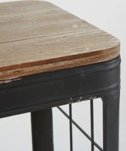 Maisons Du Monde Étagères Etagère En Sapin Et Métal Noir à Roulettes -Vaisseliers Soldes Magasin etagere en sapin et metal noir a roulettes 1000 0 34 191012 3
