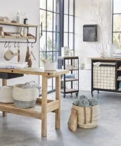 Maisons Du Monde Étagères Etagère En Sapin Et Métal Noir à Roulettes -Vaisseliers Soldes Magasin etagere en sapin et metal noir a roulettes 1000 0 34 191012 5