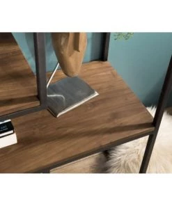 MACABANE Étagères Etagère En Teck Recyclé Et Métal Noir -Vaisseliers Soldes Magasin etagere en teck recycle et metal noir 2