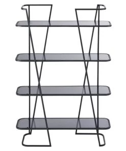 Maisons Du Monde Étagères Etagère En Verre Et En Métal Noir