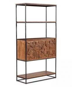 Oviala Étagères Étagère Haute En Acacia Massif