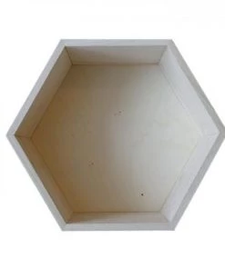 Artemio Étagères Etagère Hexagone En Bois 27x23,5x10cm