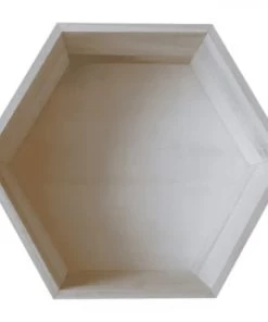 Artemio Étagères Etagère Hexagone En Bois 30x26,5x10cm