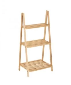 Wadiga Étagères Étagère Inclinée En Bois De Sapin Nature 3 Plateaux