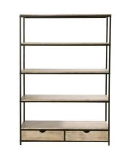 Maisons Du Monde Étagères Étagère Indus 2 Tiroirs En Sapin Massif Et Métal