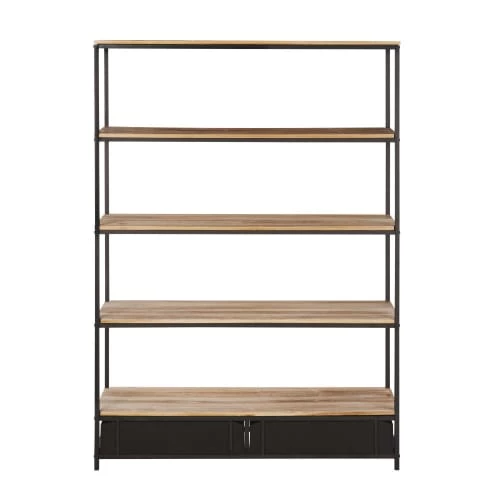 Maisons Du Monde Étagères Étagère Indus 2 Tiroirs En Sapin Massif Et Métal 2 Maisons Du Monde Étagères Étagère Indus 2 Tiroirs En Sapin Massif Et Métal – Image 2