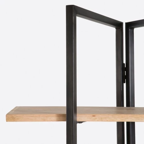 Maisons Du Monde Étagères Étagère Indus En Métal Noir Et Manguier 4 Maisons Du Monde Étagères Étagère Indus En Métal Noir Et Manguier – Image 4