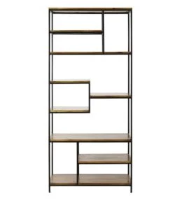 Maisons Du Monde Étagères Etagère Indus En Métal Noir Mat Et Manguier