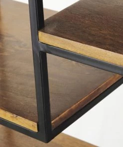 Maisons Du Monde Étagères Etagère Indus En Métal Noir Mat Et Manguier -Vaisseliers Soldes Magasin etagere indus en metal noir mat et manguier 1000 6 38 187244 3
