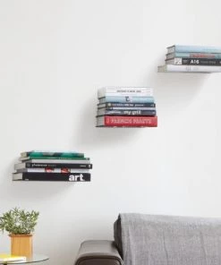 Umbra Étagères Etagère Invisible Pour Livres Argent -Vaisseliers Soldes Magasin etagere invisible pour livres argent 3