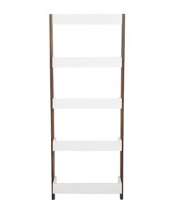 Beliani Étagères Étagère Marron Foncé Blanche -Vaisseliers Soldes Magasin etagere marron fonce blanche 10