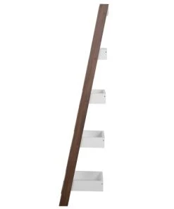 Beliani Étagères Étagère Marron Foncé Blanche -Vaisseliers Soldes Magasin etagere marron fonce blanche 3