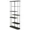 Zago Étagères Etagère Métal Noir Design 5 Plateaux H180cm