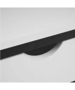 Wadiga Étagères Étagère Métal Noir Et Bois Blanc 1 Tiroir H180cm -Vaisseliers Soldes Magasin etagere metal noir et bois blanc 1 tiroir h180cm 3