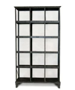 PIB Étagères Etagère Métallique En Métal Brun Noir