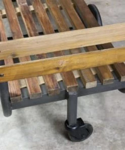 PIB Étagères Etagère Mobile En Métal Gris Et Bois Marron -Vaisseliers Soldes Magasin etagere mobile en metal gris et bois marron 2