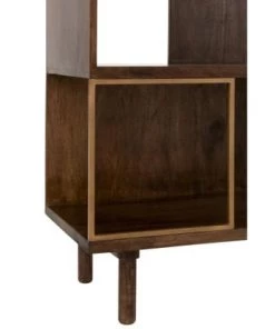 Meubles & Design Étagères Etagère Moderne En Bois Et Métal Doré -Vaisseliers Soldes Magasin etagere moderne en bois et metal dore 4