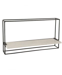 Calicosy Étagères Etagere Murale 1 Niveau En Marbre Blanc - L 65cm -Vaisseliers Soldes Magasin etagere murale 1 niveau en marbre blanc l 65cm 2