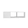 Calicosy Étagères Étagère Murale 1 Porte 2 Niches Angle Modulable - L124,5 Cm - Blanc