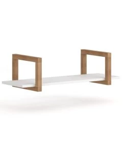 Calicosy Étagères Etagère Murale 2 Niveaux L80 Cm - Blanc -Vaisseliers Soldes Magasin etagere murale 2 niveaux l80 cm blanc 2