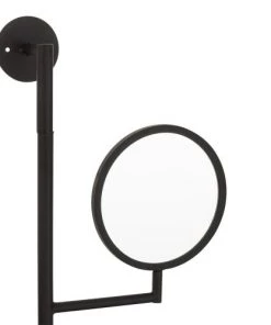 Calicosy Étagères Etagère Murale 2 Plateaux Et Miroir Métal Noir -Vaisseliers Soldes Magasin etagere murale 2 plateaux et miroir metal noir 2