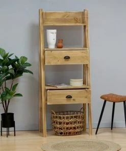 Dendro Étagères Etagère Murale 2 Tiroirs Bois Massif -Vaisseliers Soldes Magasin etagere murale 2 tiroirs bois massif 2
