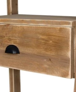 Dendro Étagères Etagère Murale 2 Tiroirs Bois Massif -Vaisseliers Soldes Magasin etagere murale 2 tiroirs bois massif 5