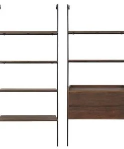 Maisons Du Monde Étagères Etagère Murale 2 Tiroirs Marron Noisette Et Noir Mat -Vaisseliers Soldes Magasin etagere murale 2 tiroirs marron noisette et noir mat 1000 12 0 210166 2