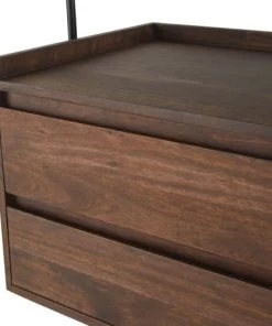 Maisons Du Monde Étagères Etagère Murale 2 Tiroirs Marron Noisette Et Noir Mat -Vaisseliers Soldes Magasin etagere murale 2 tiroirs marron noisette et noir mat 1000 12 0 210166 5