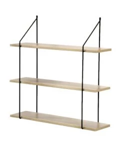 Casâme Étagères Étagère Murale 3 Niveaux Décor Bois L60 Cm