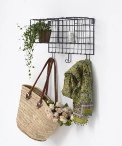 Maison Tilleul Étagères Etagère Murale 3 Paniers Gris -Vaisseliers Soldes Magasin etagere murale 3 paniers gris 2