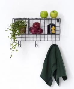 Maison Tilleul Étagères Etagère Murale 3 Paniers Gris -Vaisseliers Soldes Magasin etagere murale 3 paniers gris 3