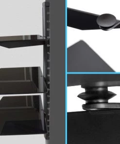 Tectake Étagères Etagère Murale 3 Tablettes Pour Lecteur DVD/ Blu Ray 80 X 42 X 33 Cm -Vaisseliers Soldes Magasin etagere murale 3 tablettes pour lecteur dvd blu ray 80 x 42 x 33 cm 2