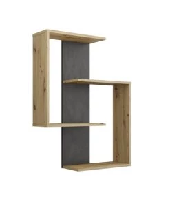 Calicosy Étagères Etagère Murale 4 Tablettes L65 Cm - Aspect Chêne Artisan