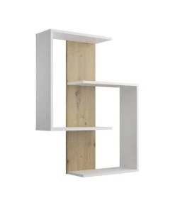 Calicosy Étagères Etagère Murale 4 Tablettes L65 Cm - Blanc