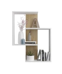 Calicosy Étagères Etagère Murale 4 Tablettes L65 Cm - Blanc -Vaisseliers Soldes Magasin etagere murale 4 tablettes l65 cm blanc 3