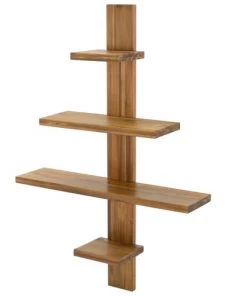ML-Design Étagères Etagère Murale à 4 Niveaux Marron, 90x25x104 Cm, En Bois