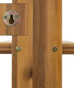 ML-Design Étagères Etagère Murale à 4 Niveaux Marron, 90x25x104 Cm, En Bois -Vaisseliers Soldes Magasin etagere murale a 4 niveaux marron 90x25x104 cm en bois 5