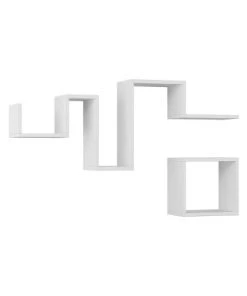 Toilinux Étagères Etagère Murale à Angles Droits L.116cm Blanc