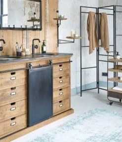 Maisons Du Monde Étagères Etagère Murale Articulée En Bois De Manguier Et Métal Noir -Vaisseliers Soldes Magasin etagere murale articulee en bois de manguier et metal noir 1000 6 24 222859 4