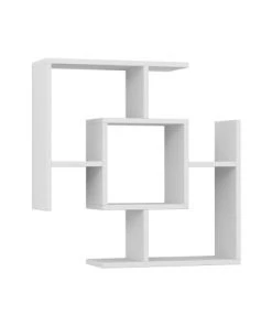 Toilinux Étagères Etagère Murale Carré 71cm X 71cm Blanc