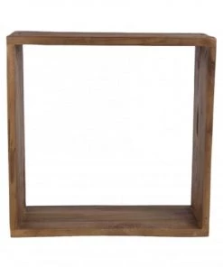 MACABANE Étagères Etagère Murale Carrée 1 Niche En Teck Recyclé